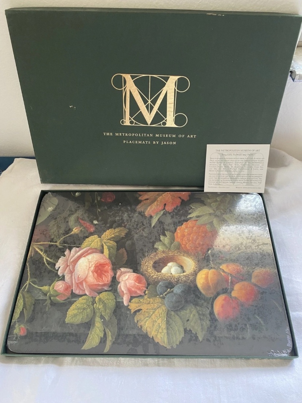 NOS Met Museum of Art Jason Still Life Flowers Fruit Sealed Severin Roesen